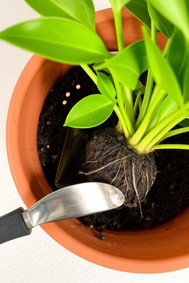 pot size drainage root growth adjustment