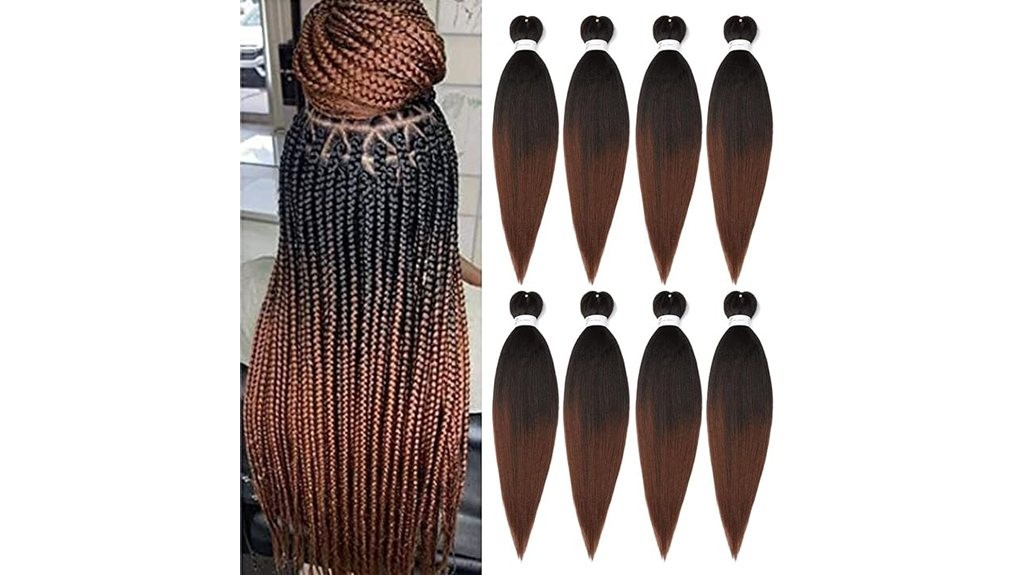 pre stretched ombre hair extensions