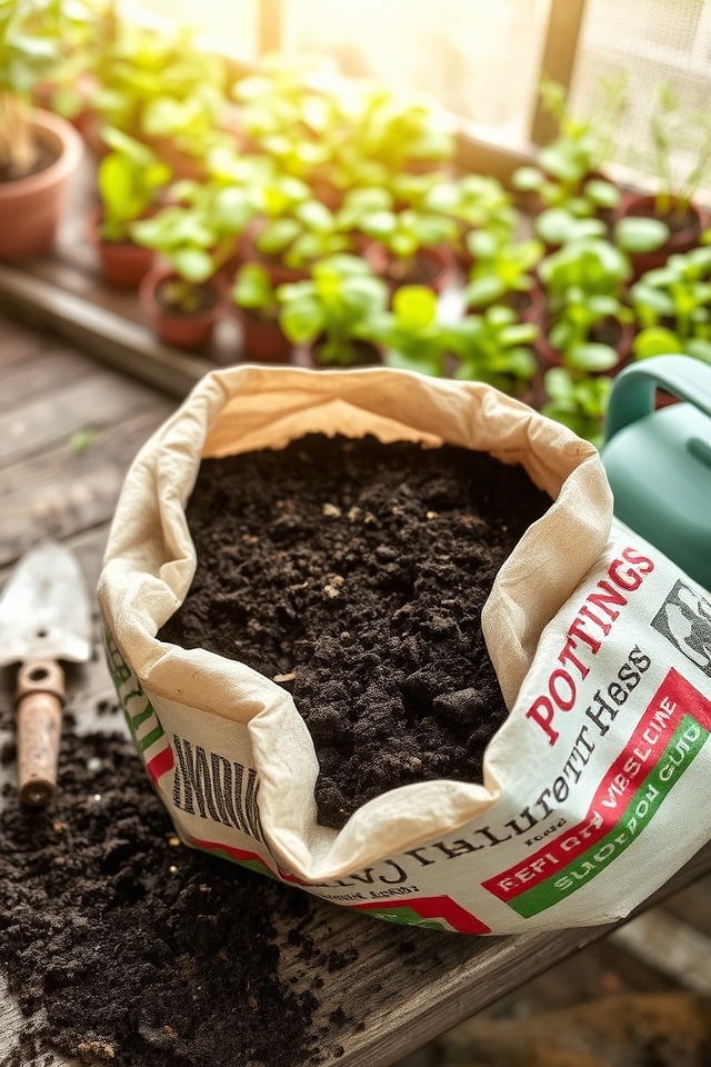 quality potting mix selection