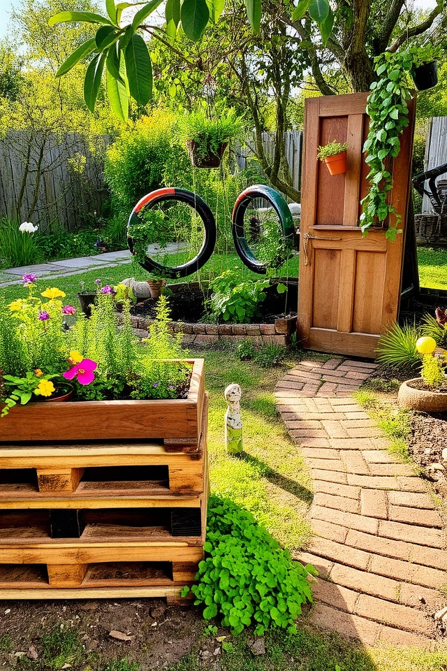 recycled materials enhance landscaping creativity