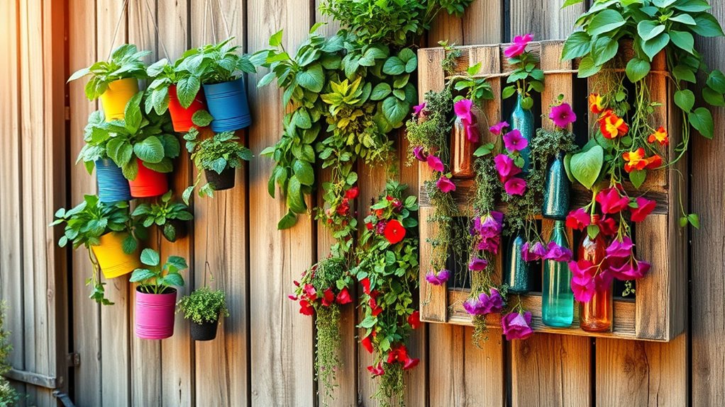 recycled materials for gardens