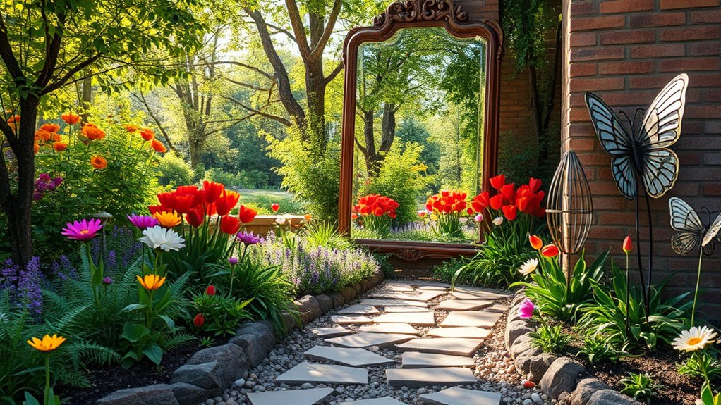 reflective surfaces create depth