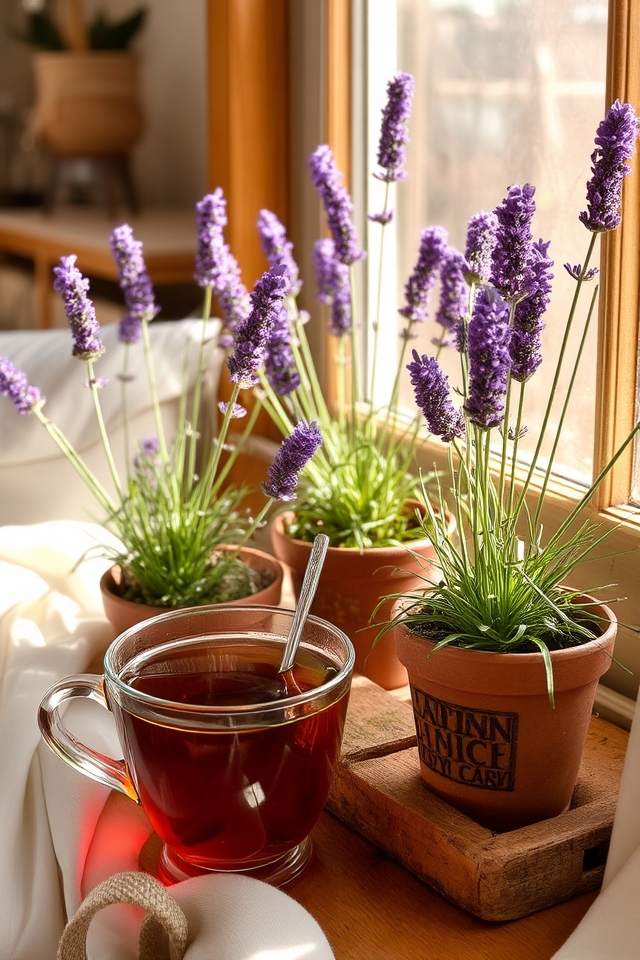 relaxation through fragrant lavender