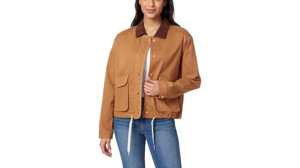 relaxed stretch canvas jacket