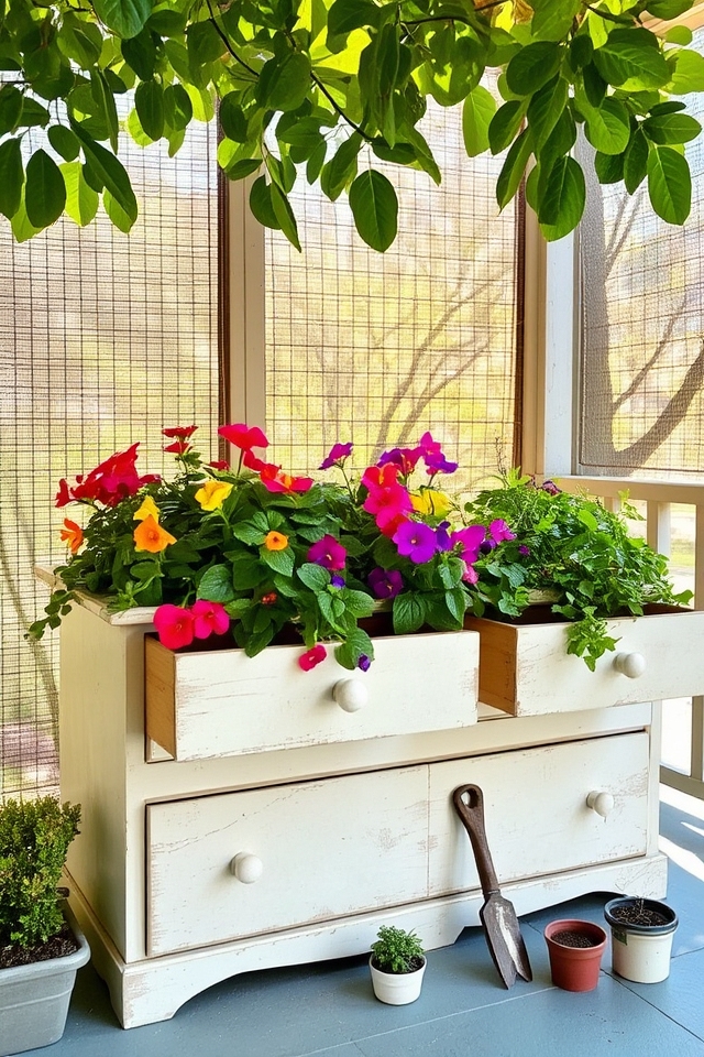 repurposed furniture unique planters