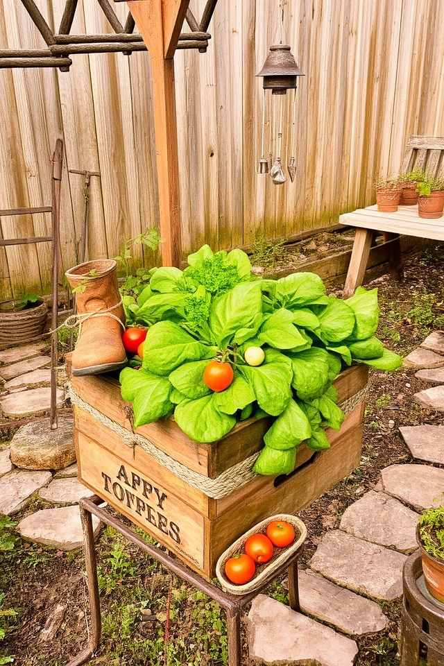 repurposed garden decor items