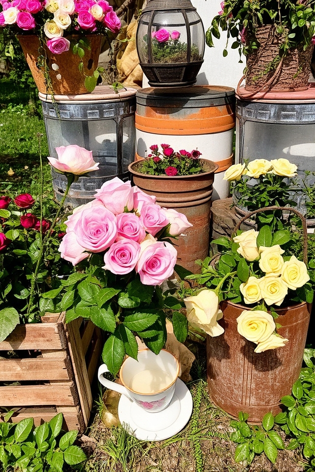 repurposed items for roses
