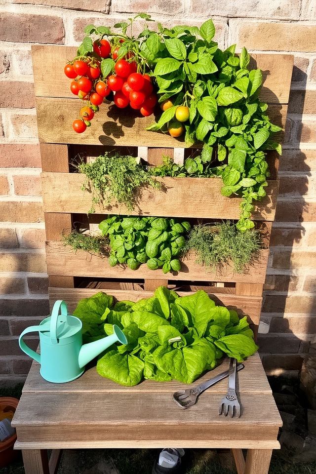 repurposed sustainable vertical gardens