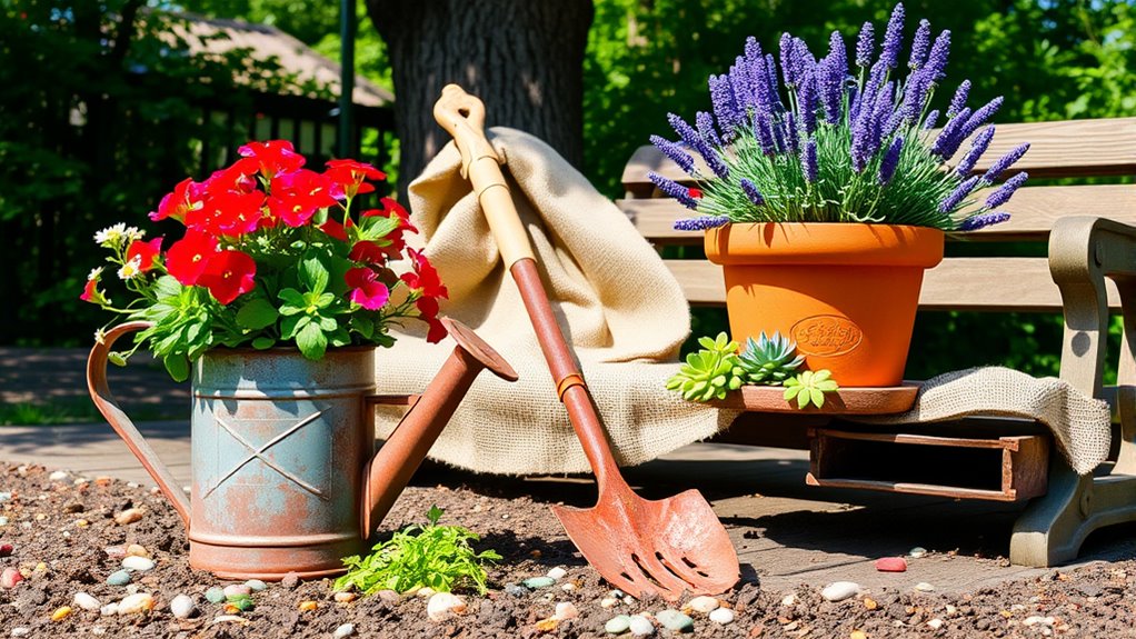repurposed tool planters charm