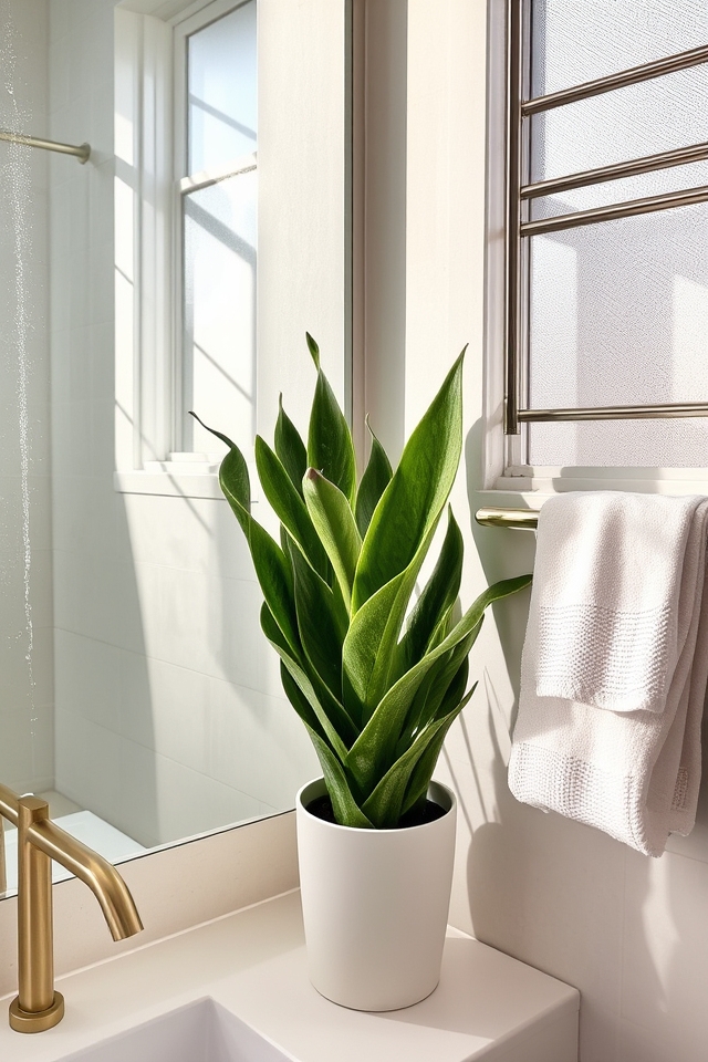 resilient air purifying bathroom plant