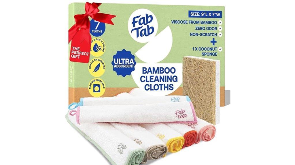 reusable bamboo cleaning towels