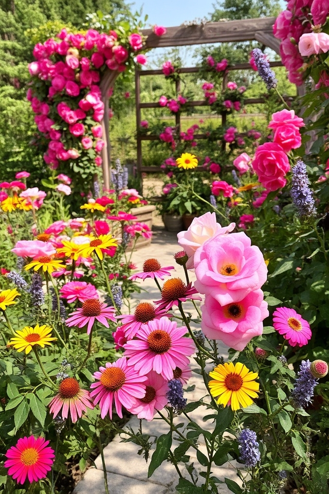 roses and perennials harmony
