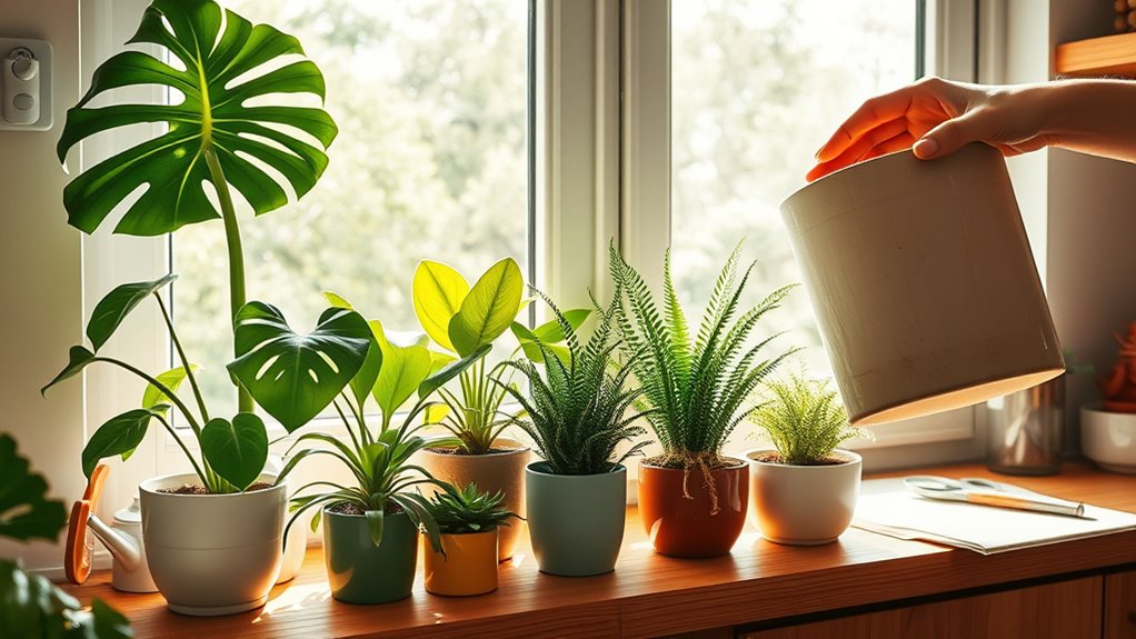 rotate plants for balance