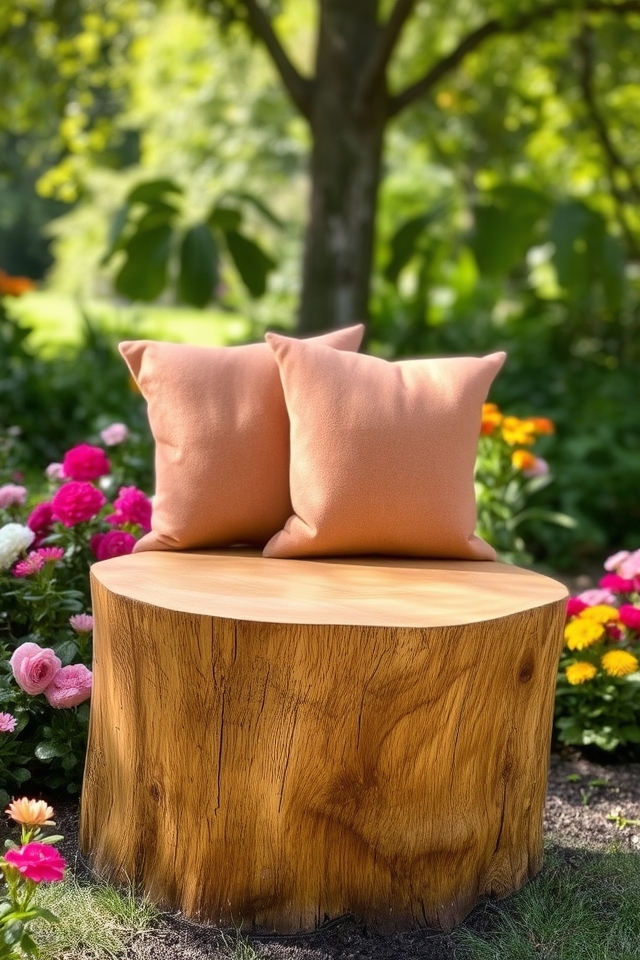 rustic charm tree stump