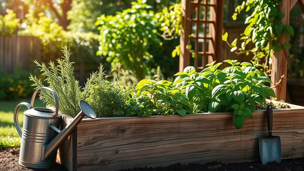 rustic herb garden design