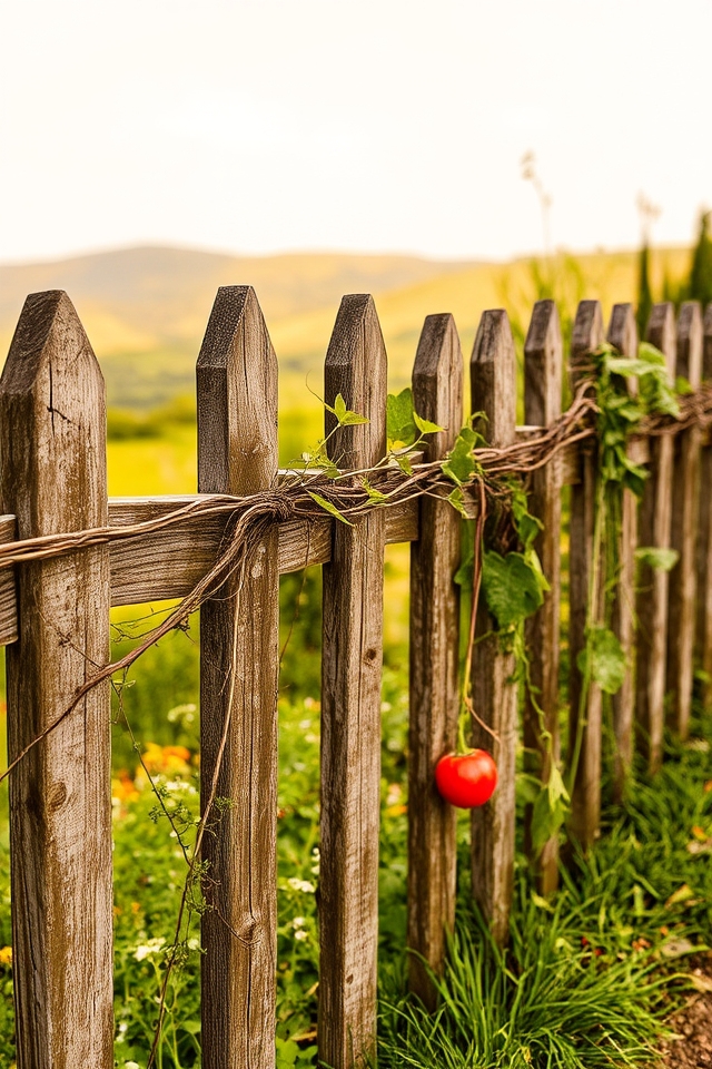 rustic vegetable garden fences