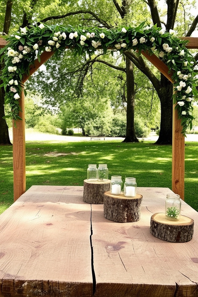 rustic wood wedding decor