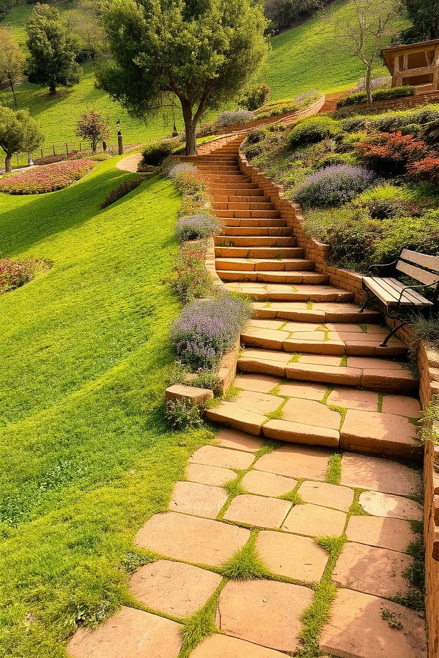 safe sloping garden designs