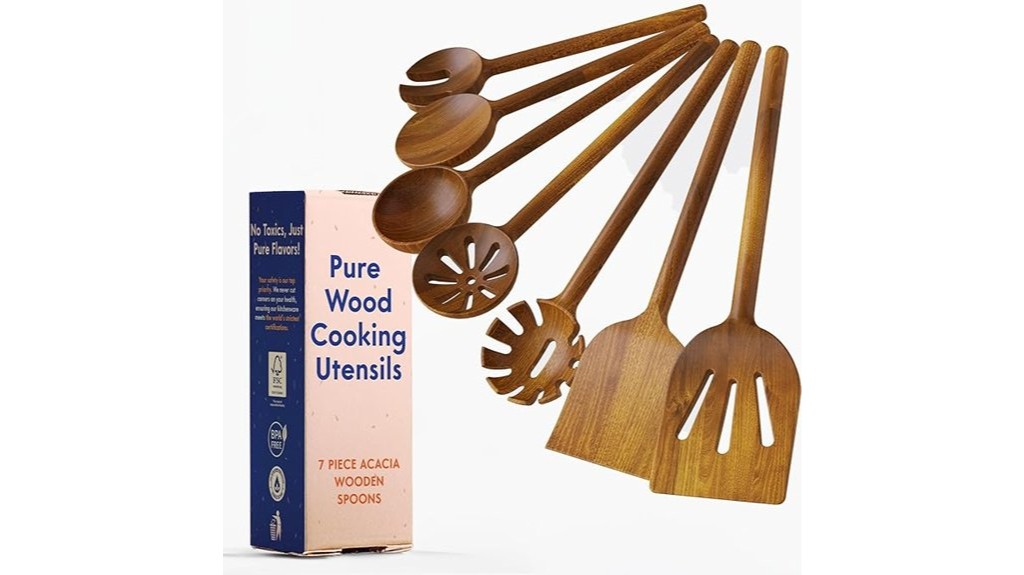 safe wooden cooking utensils