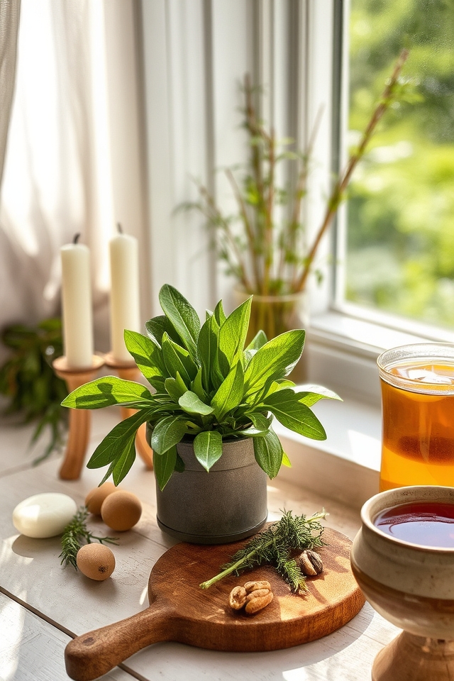 sage for calming atmosphere