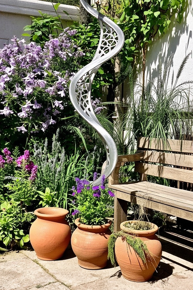 sculptures enhance garden aesthetics