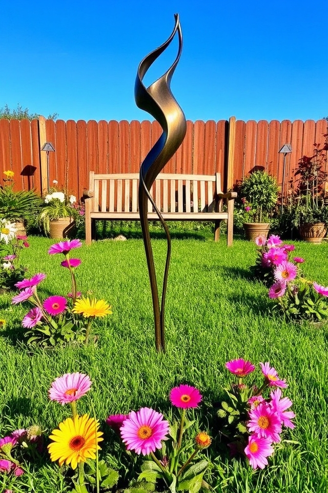 sculptures enhancing garden aesthetics