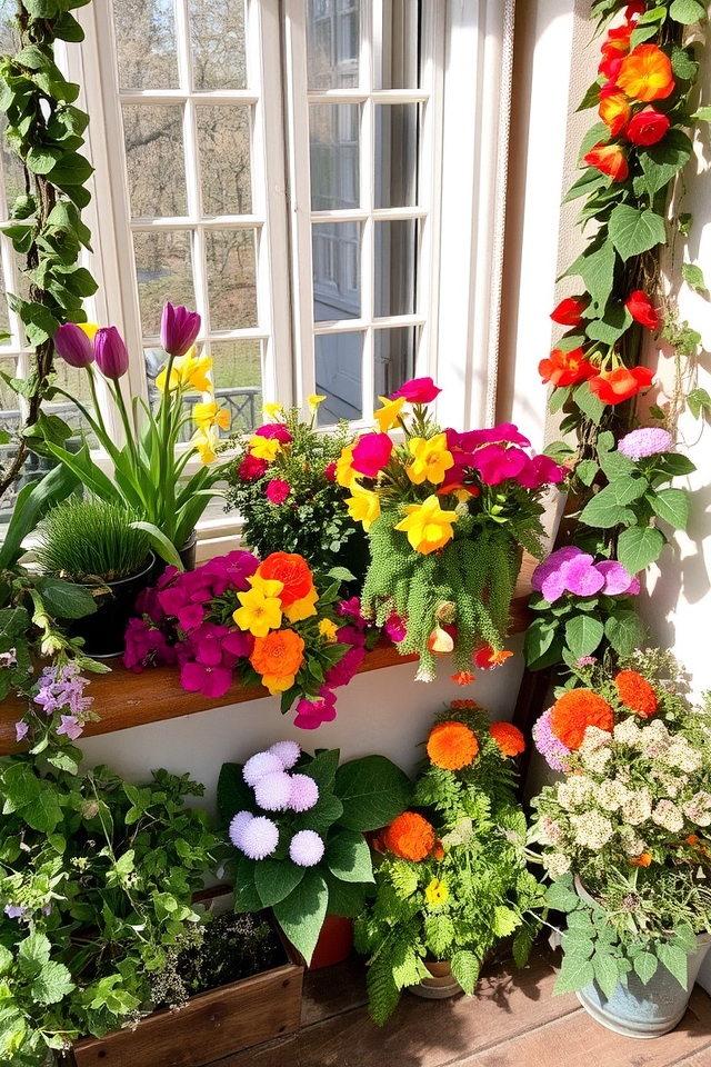 seasonal blooms for balconies