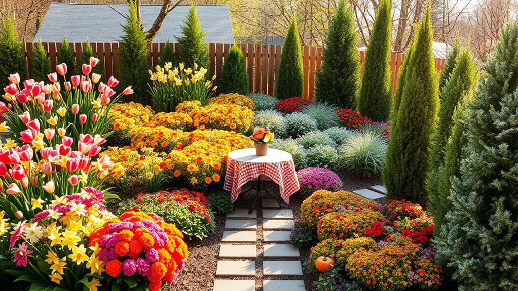 seasonal garden color rotation