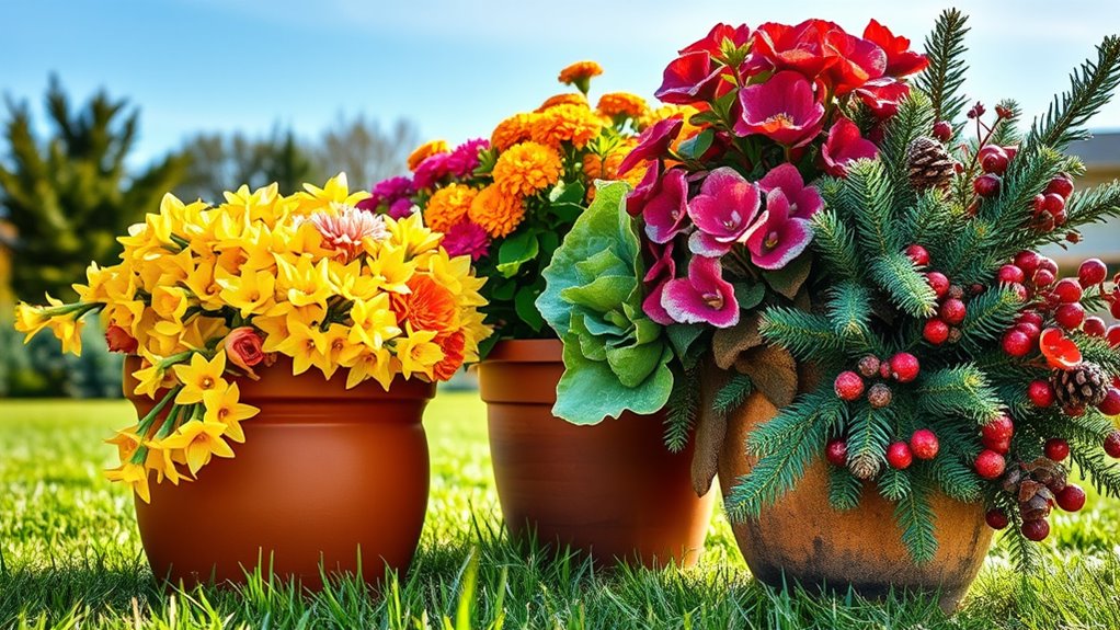 seasonal outdoor pot rotation