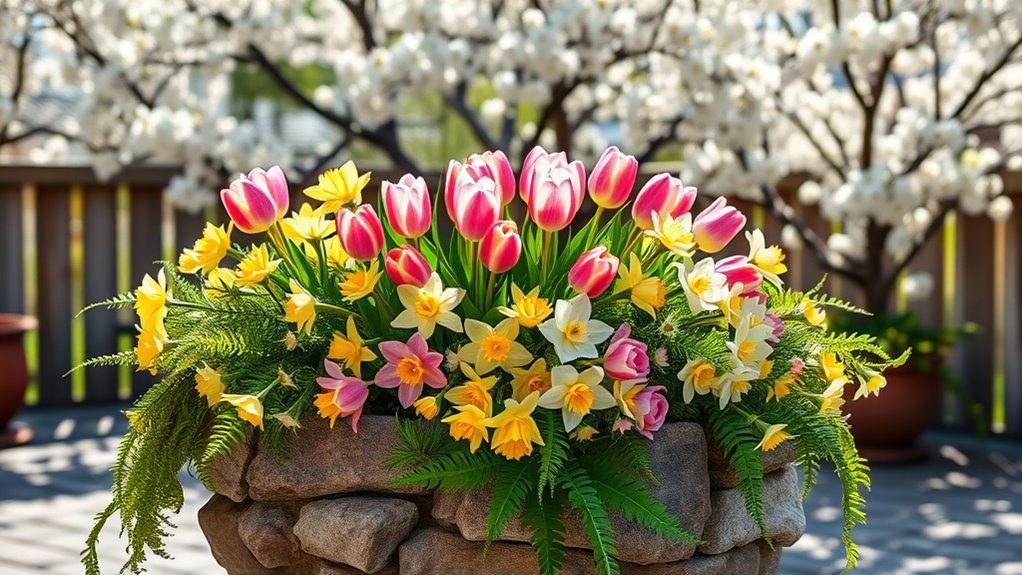 seasonal plants in planters