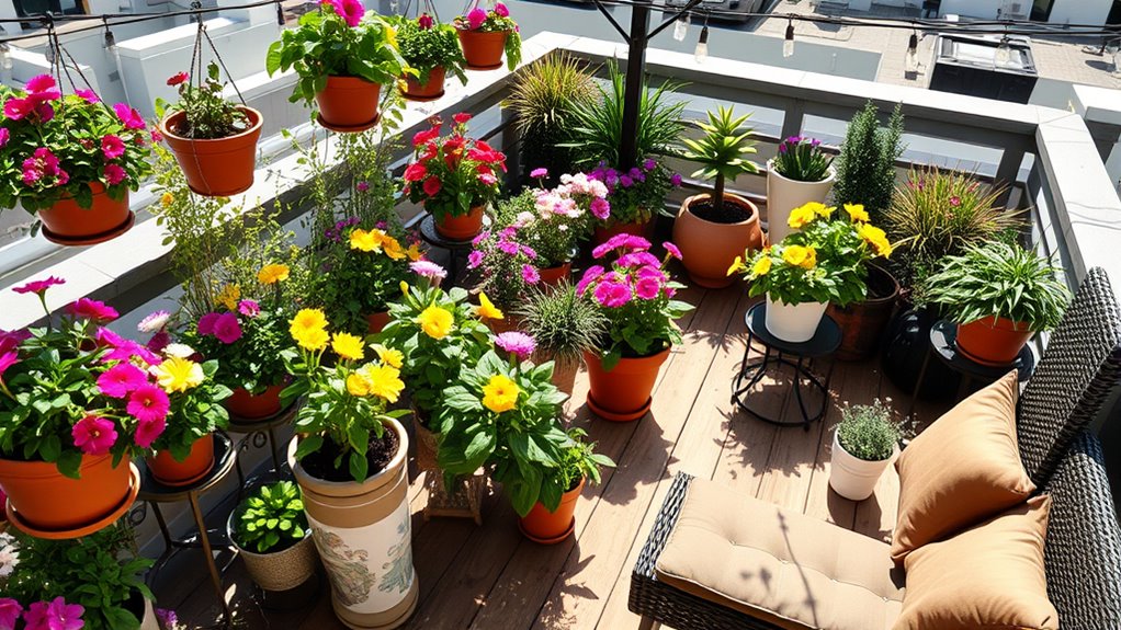 seasonal rotating plant display