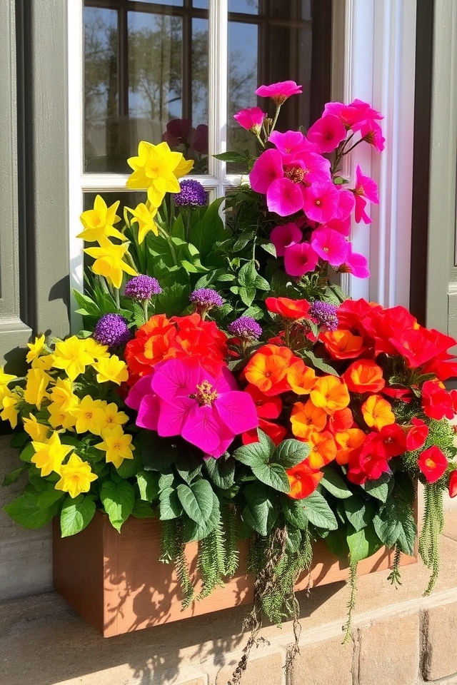 seasonal vibrant flower displays