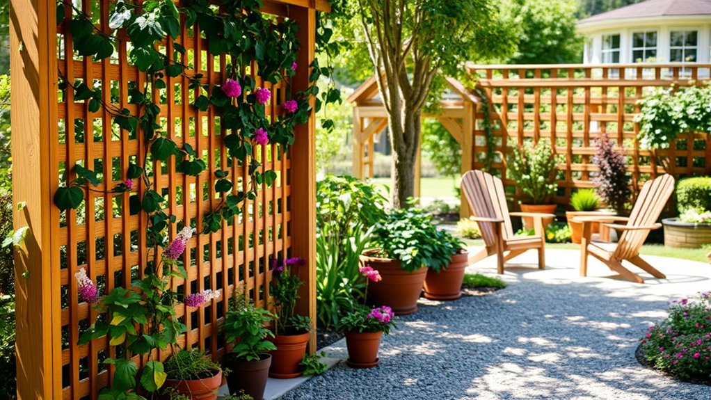 secluded decorative garden screens
