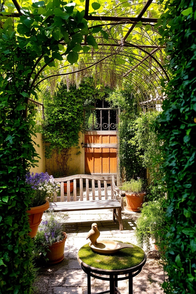 secluded vertical garden nooks