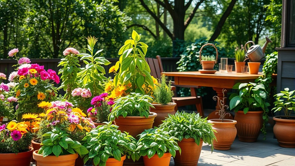 select suitable patio flora