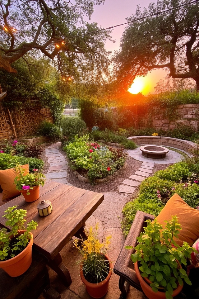 serene garden living spaces