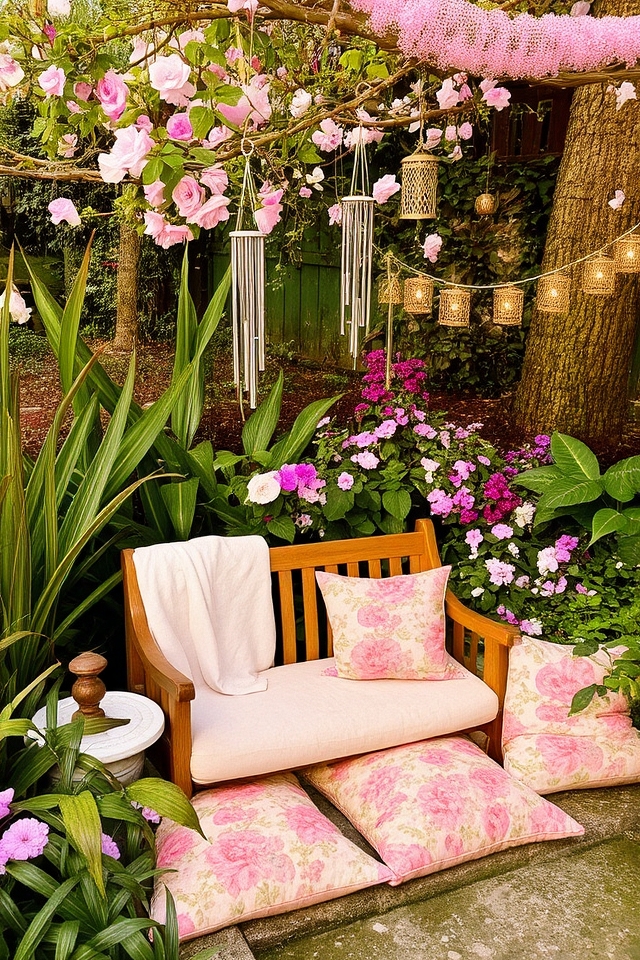 serene garden meditation corner