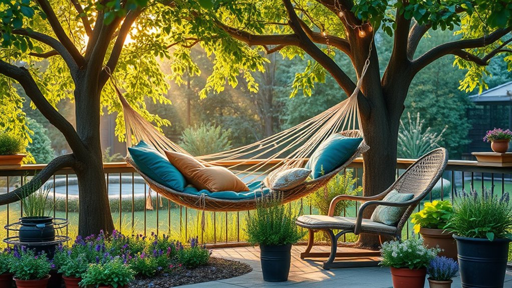 serene garden relaxation nook