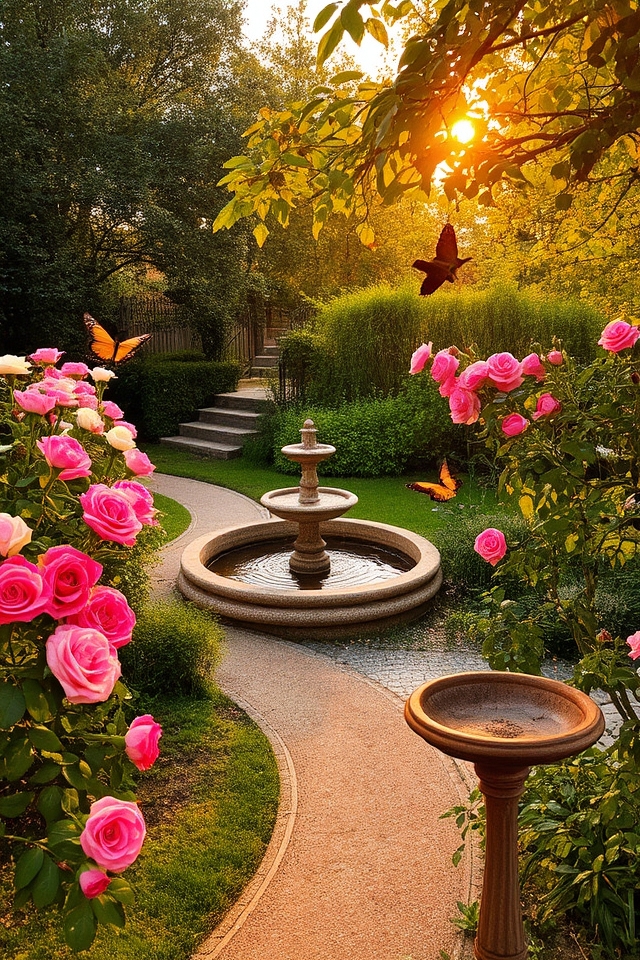 serene rose garden oasis
