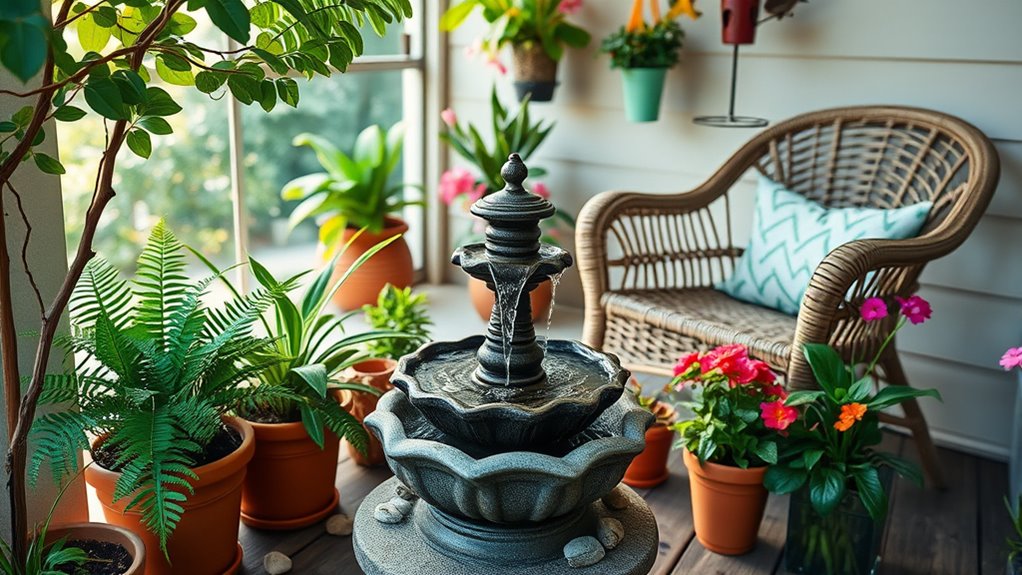 serene water feature oasis