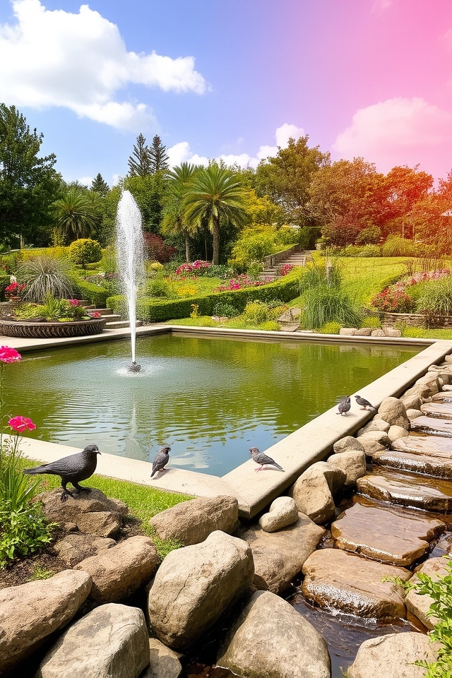 serene water garden designs