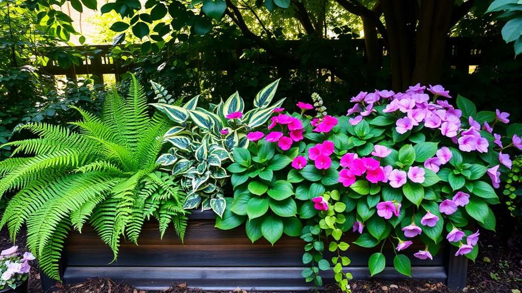 shade loving plant arrangements