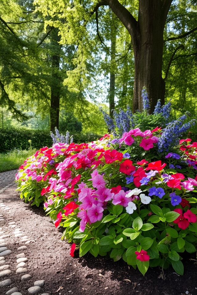 shade tolerant vibrant annuals