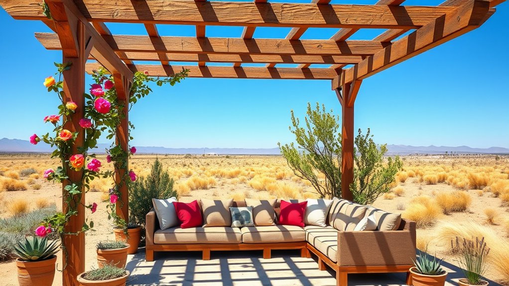 shade with pergolas and trellises
