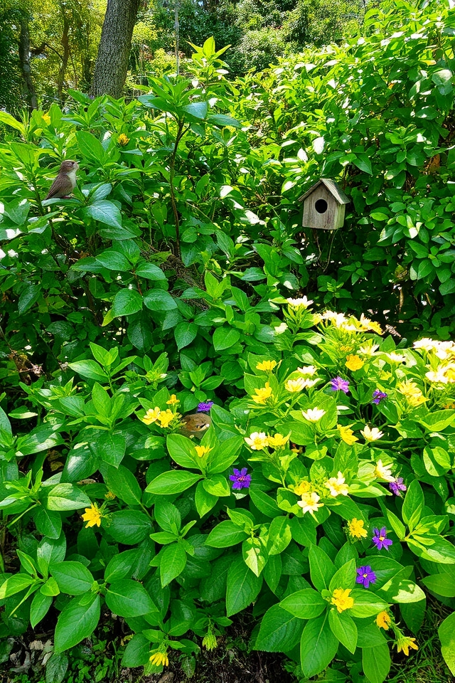shelter wildlife with shrubs