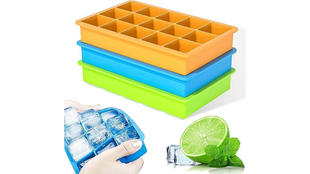 silicone ice cube trays