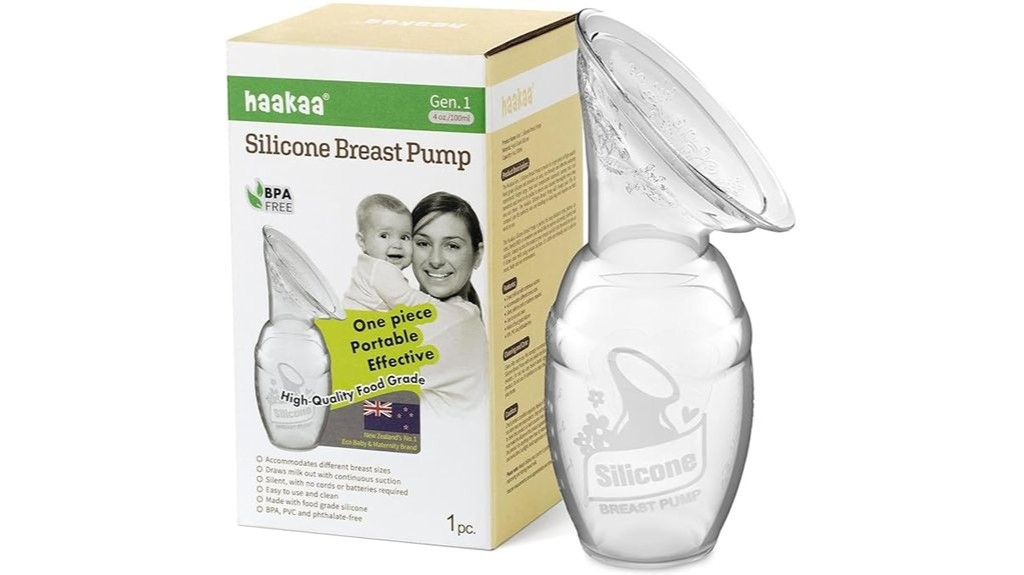 silicone manual breast pump