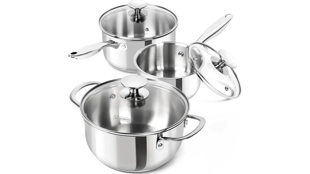 six piece pot set