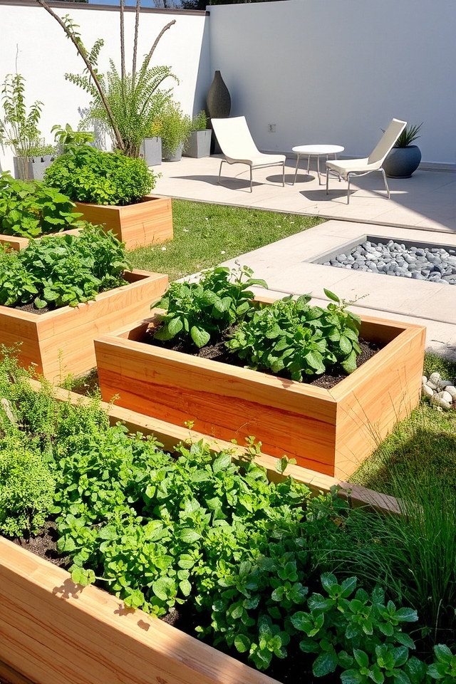sleek minimalist garden design