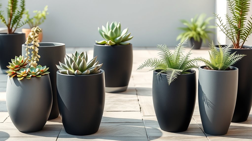 sleek minimalist outdoor arrangement